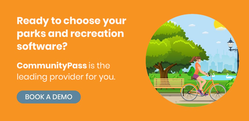 Click through to book a demo with CommunityPass, a leading parks and recreation software provider.